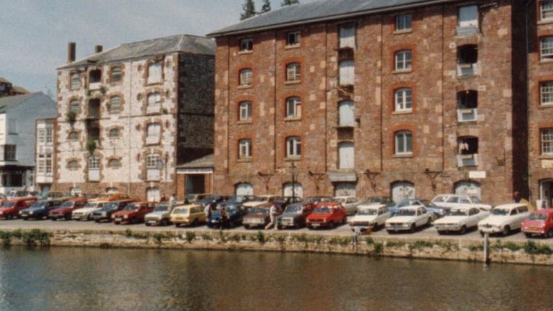 Historic Exeter quay car parking