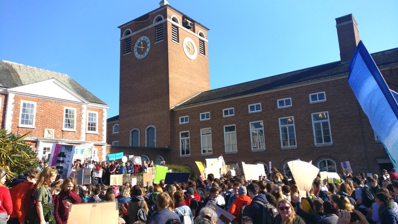 Exeter Youth Strike 4 Climate at County Hall