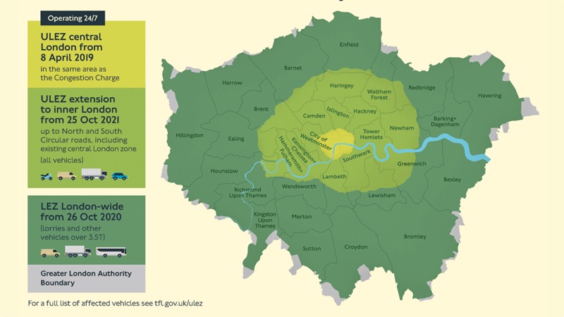 London ultra low emission clean air zones