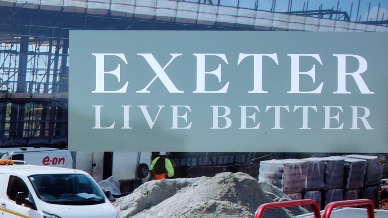 Exeter City Council public toilet closures Exeter Live Better hoarding