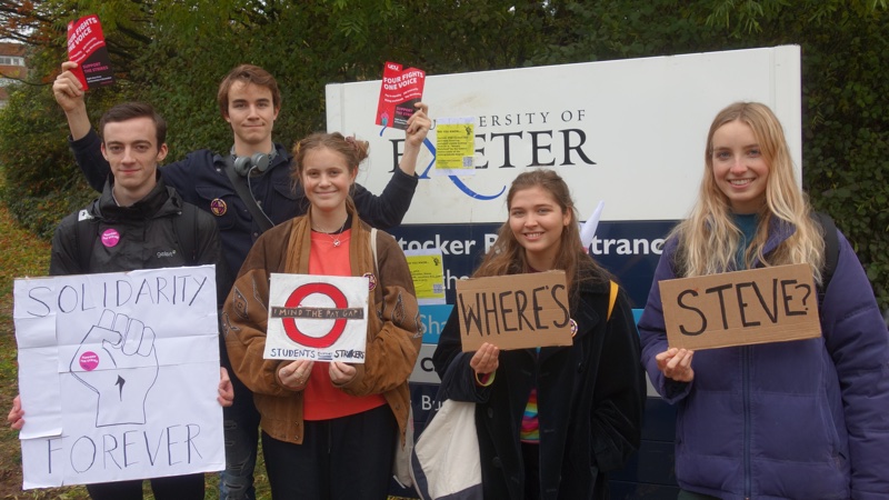 University of Exeter UCU strike student supporters