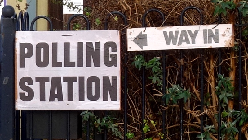 Exeter election polling station