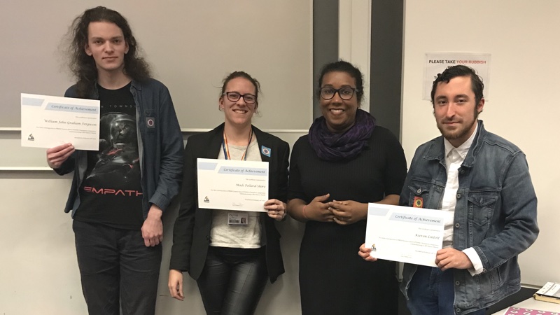 University of Exeter PRISM queer STEMM champions competition winners with Dr Izzy Jayasinghe