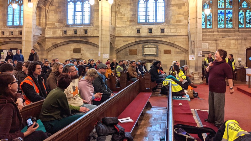 Exeter University & College Union strike third week rally at St David's Church - Sharon Strawbridge speech