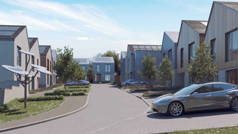 Pulling Road Pinhoe Exeter zero carbon housing development design illustration