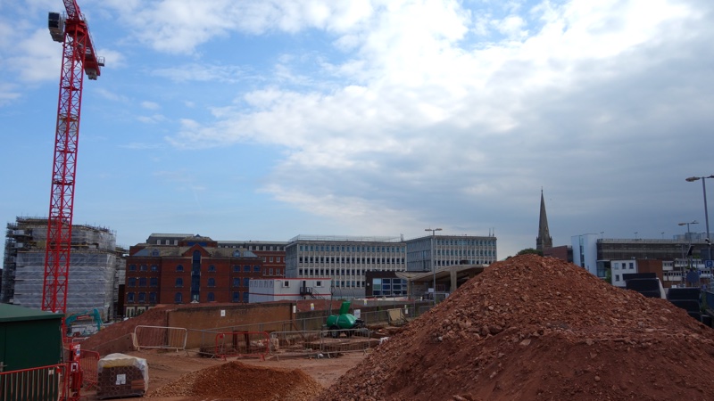 St Sidwell's Point development site after demolition