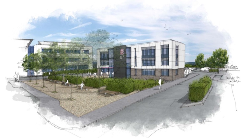 Illustration showing how the new building will look when completed