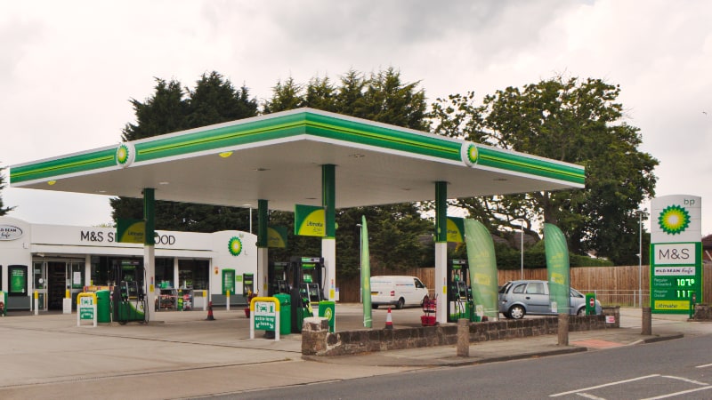 BP petrol station on the Wirral