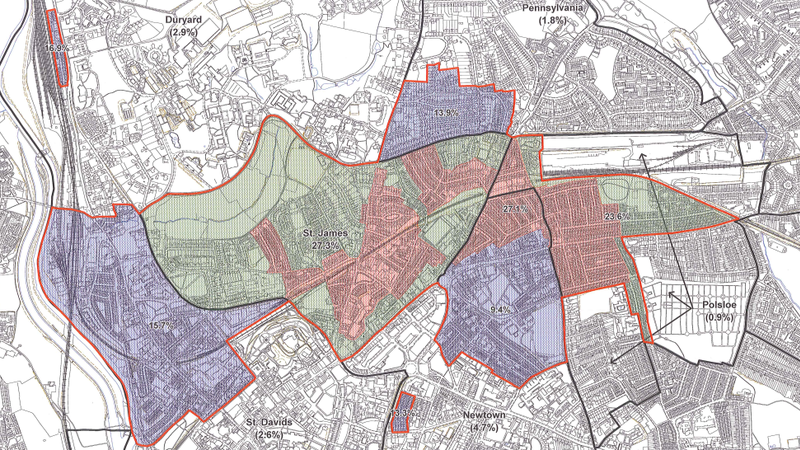 Exeter Article 4 direction area August 2010 proposal map