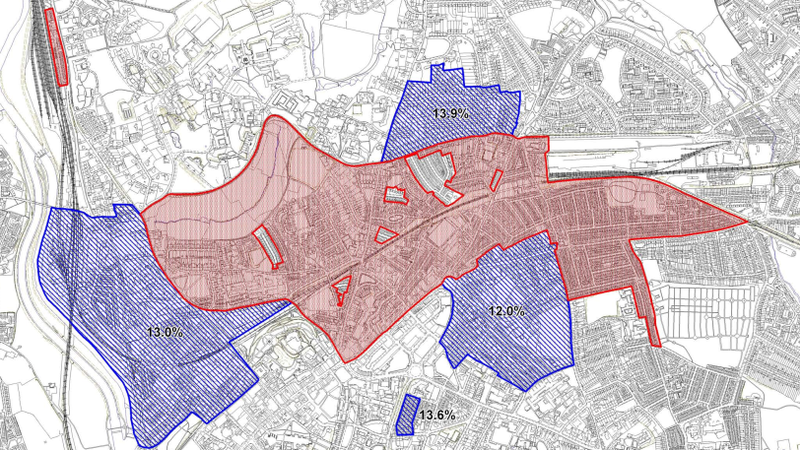 Exeter Article 4 direction area July 2011 map