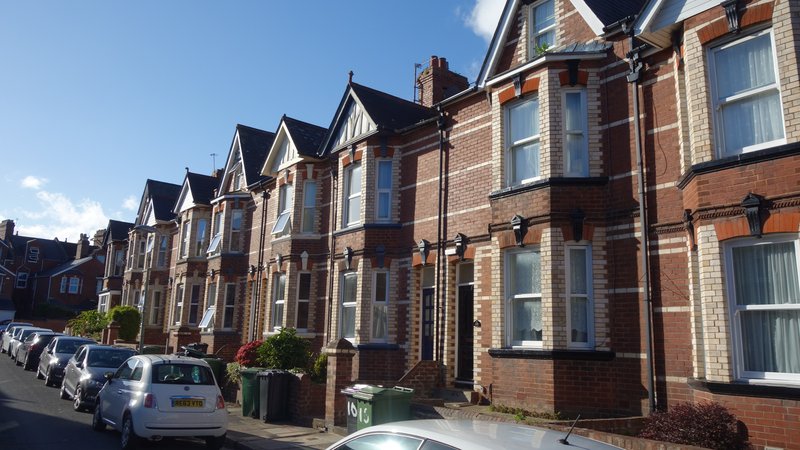 Polsloe housing stock in Monks Road, Exeter