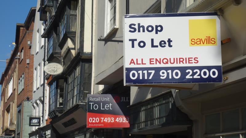 Shops to let on Exeter High Street