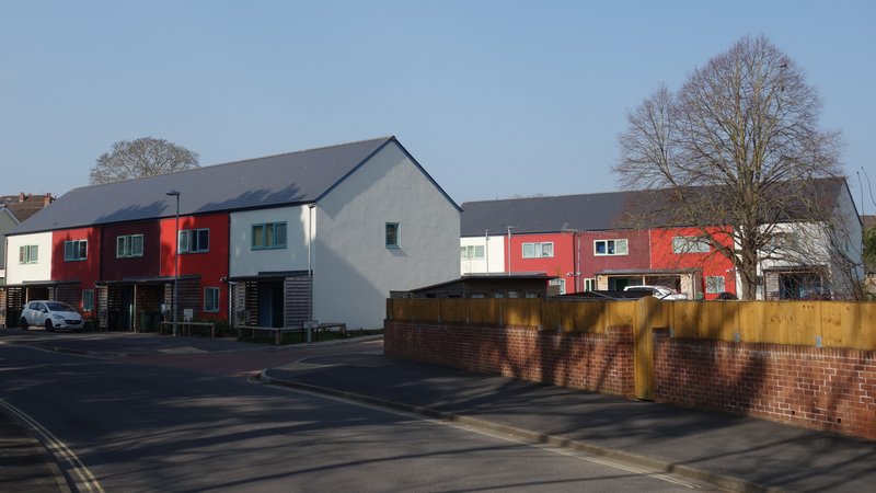 Exeter City Council houses at Bovemoors Lane