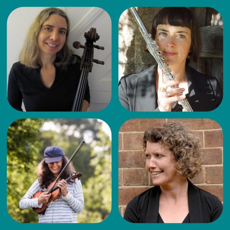 Marsyas Quartet, clockwise from top left: Annabel Rooney, Ruth Molins, Julie Hill and Emma Welton
