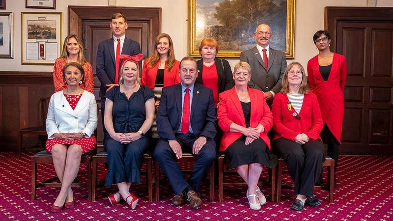 Exeter City Council's 2022-23 executive portfolio holders and non-executive member champions. Top left to right: Naima Allock, Martin Pearce, Josie Parkhouse, Barbara Denning, Duncan Wood, Zion Lights, Amal Ghusain, Emma Morse, Phil Bialyk, Laura Wright, Ruth Williams.