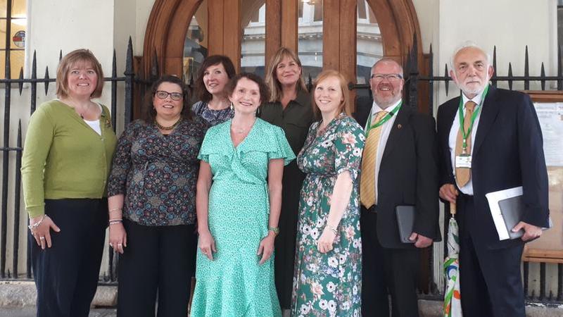 Exeter City Council 2022-23 opposition progressive group members. Left to right: Diana Moore, Carol Bennett, Jemima Moore, Tess Read, Catherine Rees, Amy Sparling, Kevin Mitchell, Michael Mitchell.