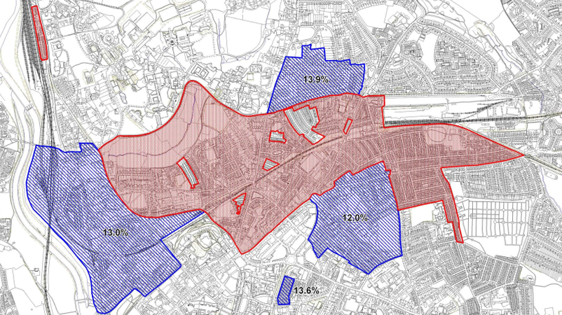 Exeter Article 4 Direction area July 2011 map