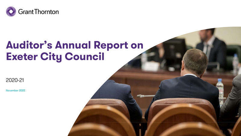 Exeter City Council 2020-21 external audit report cover