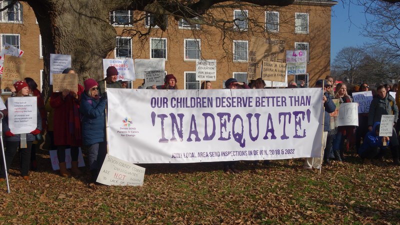 Special educational needs and disabilities protest at County Hall