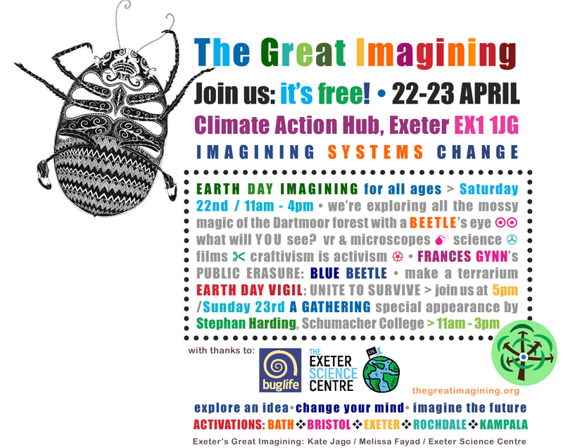 The Great Imagining Saturday 22 Sunday 23 April 2023 Exeter Climate Action Hub