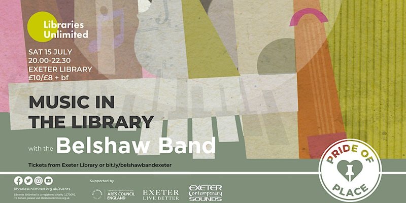 Music in the Library with the Belshaw Band on Saturday 15 July 2023 at Exeter Library