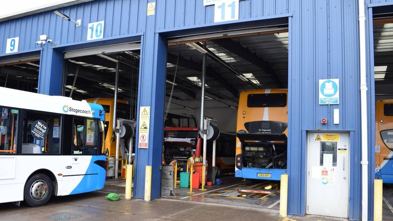 Stagecoach Matford Depot: bus maintenance costs have risen significantly