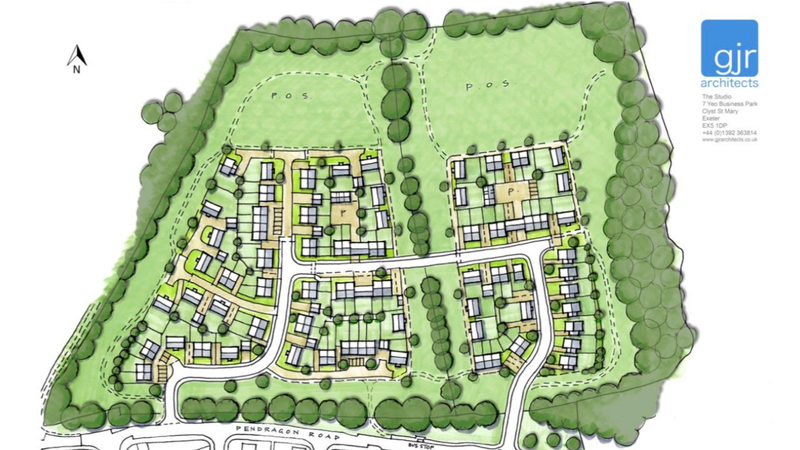 Pendragon Road greenfield development illustrative layout