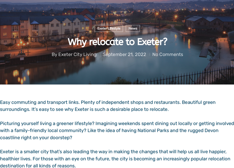Homes for local people? Exeter City Living promotional material