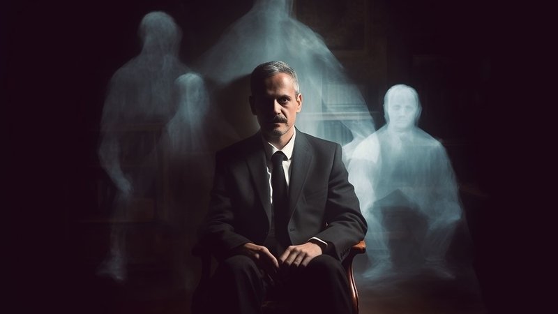 Ghost hunter Dr Robin Knapman in An Audience with a Ghost Hunter by Wandering Tiger from Tuesday 31 October to Saturday 18 November 2023 at St Nicholas Priory
