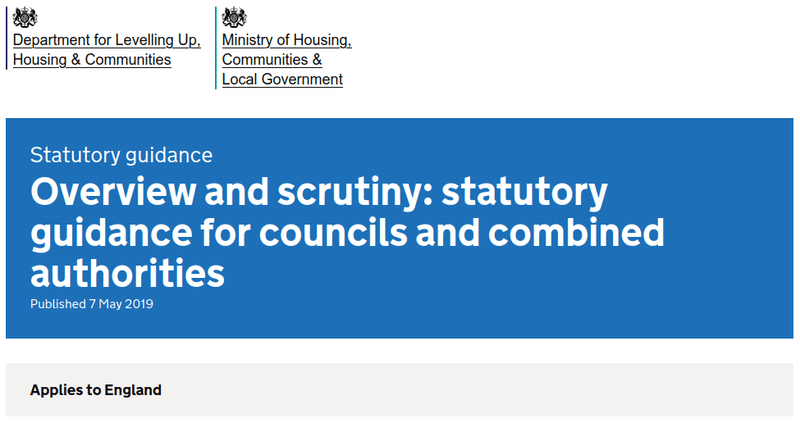 Overview and scrutiny statutory guidance