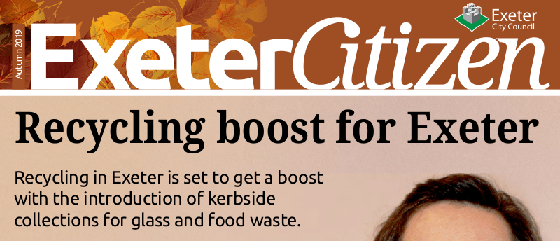 Exeter Citizen Autumn 2019 front cover headline