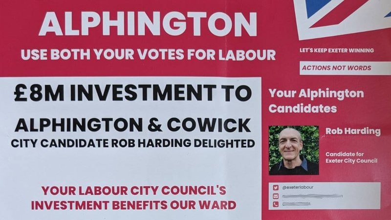Exeter Labour 2024 campaign leaflet