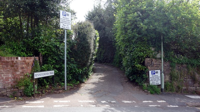 Pennsylvania Park access from Pennsylvania Road