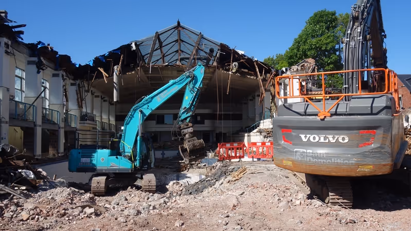 Pyramids leisure centre demolition nears completion