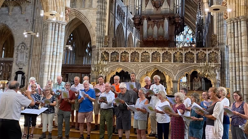 Exeter Philharmonic Choir in Exeter Cathedral