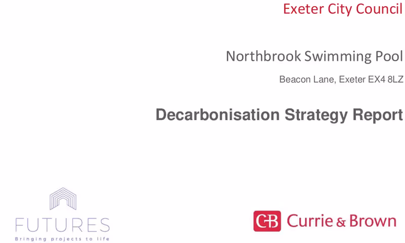 Currie & Brown Northbrook pool decarbonisation strategy report