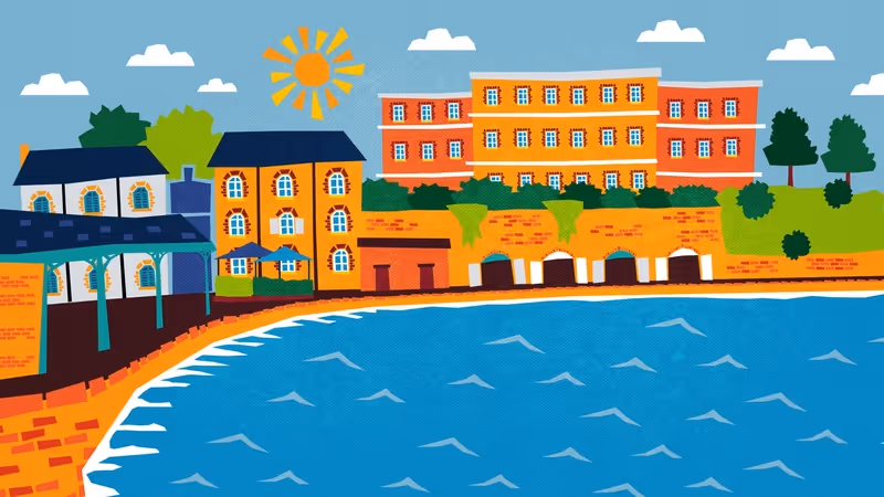 Summer at the Quayside illustration