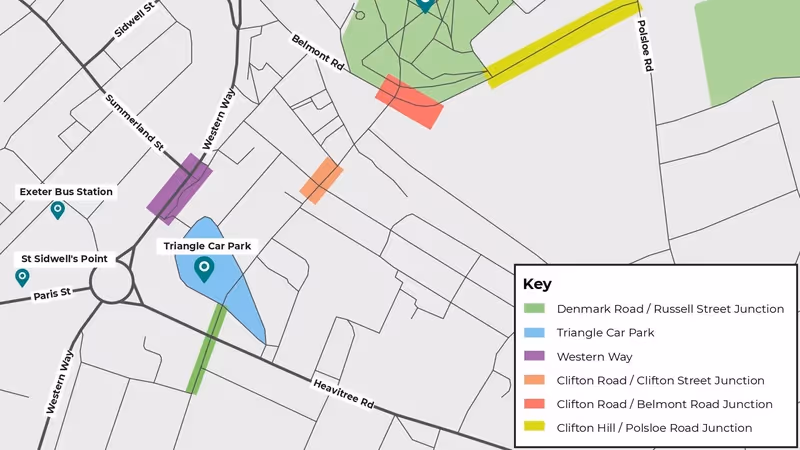 Newtown active travel scheme map