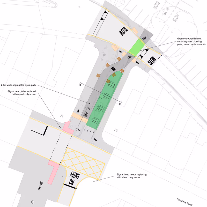 Newtown active travel scheme Russell Street changes plan