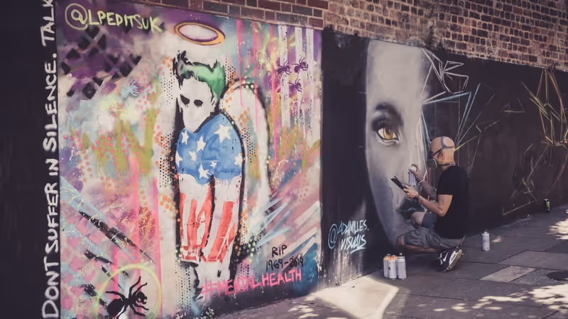 Exeter Street Arts Festival mural painting