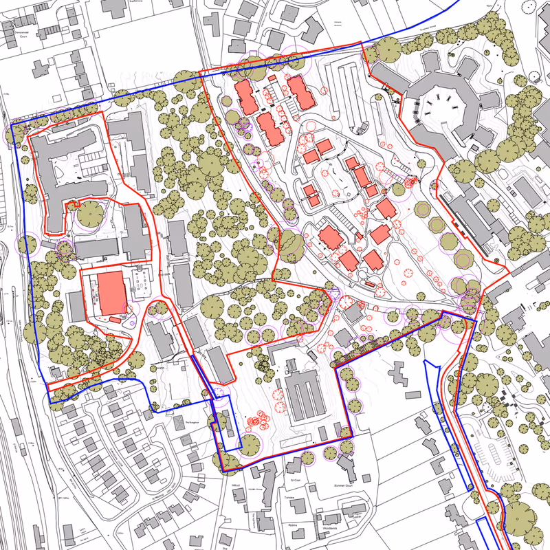 University of Exeter West Park redevelopment demolition site plan