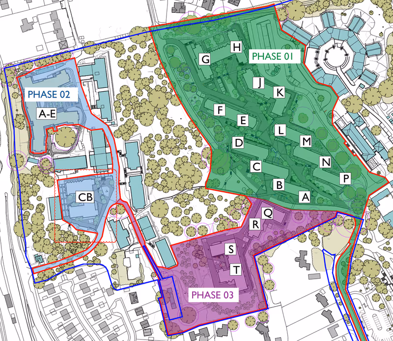 University of Exeter West Park redevelopment phasing plan