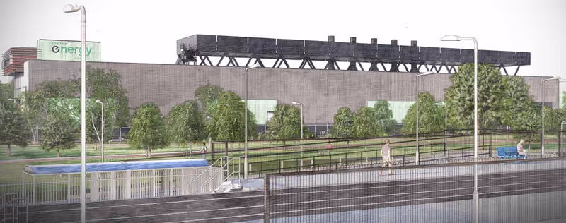 Exeter Energy heat plant indicative render west elevation