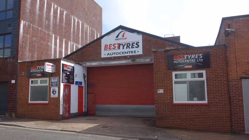 Best Tyre Auto Centre beside the Printworks student block in Verney Street, Exeter
