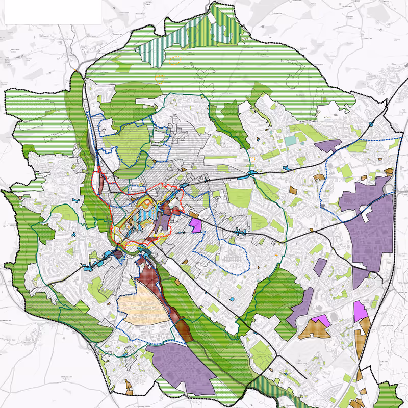 New Exeter Local Plan proposed policies map including policy NE1