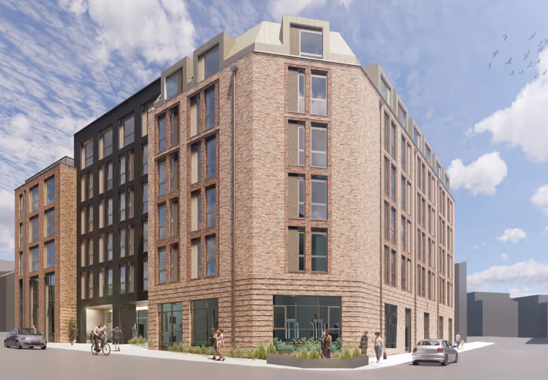 Summerland Street co-living block illustrative elevation