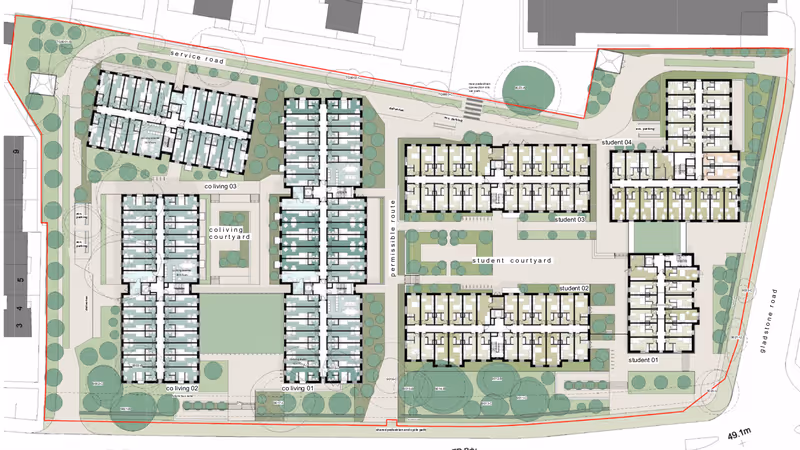 Illustrative floor plan of development proposals