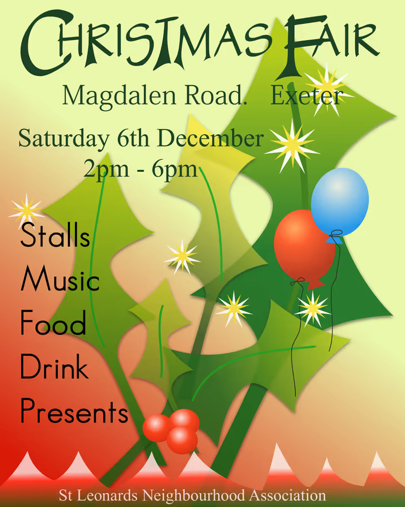 Magdalen Road Christmas Fair 2025 poster