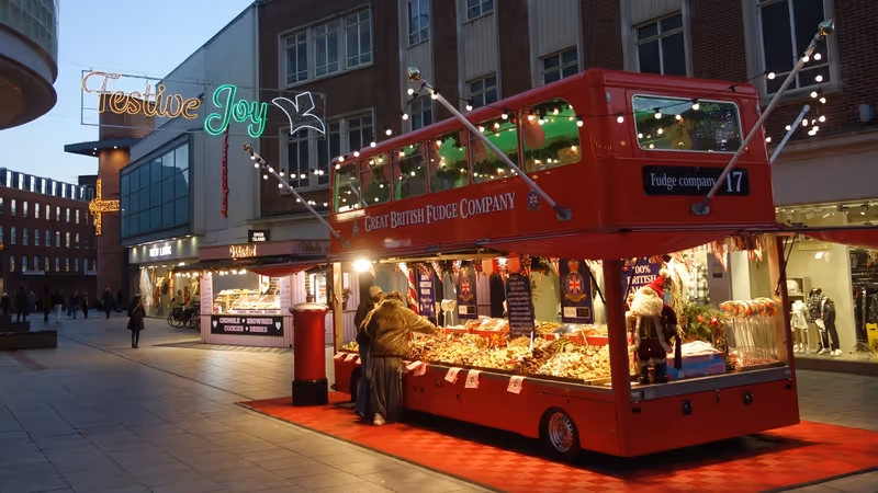 Princesshay temporary seasonal market stall in Eastgate