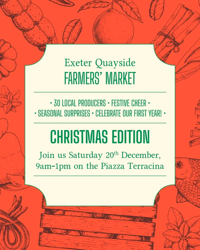 Exeter Quayside Farmers Market Saturday 29 December 2025